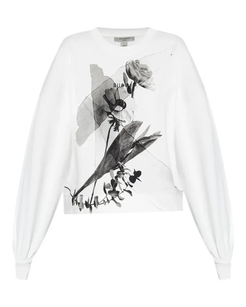 AllSaints Sweatshirt mit Blumen-Print - Weiß Weiß