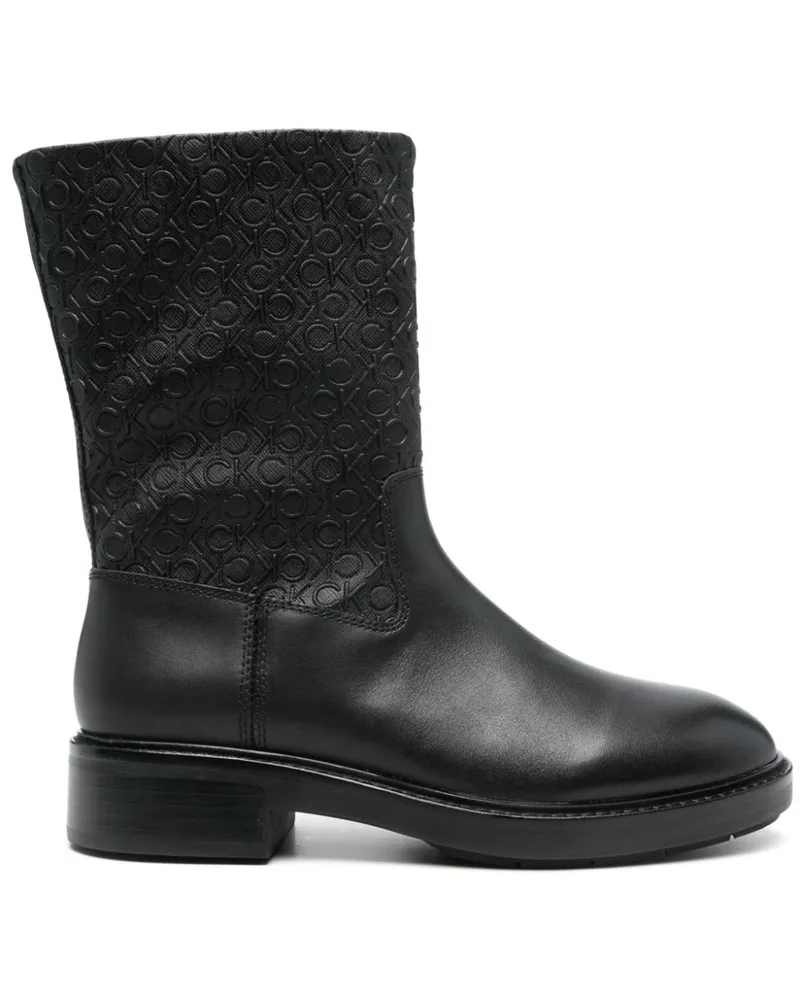 Calvin Klein Stiefel mit Logo-Prägung - Schwarz Schwarz