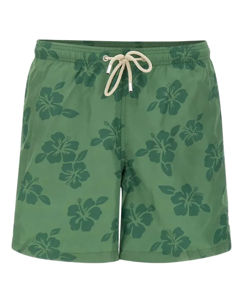 MC2 Saint Barth Lighting Tiki Hibiscus-print swim shorts - Grün Grün