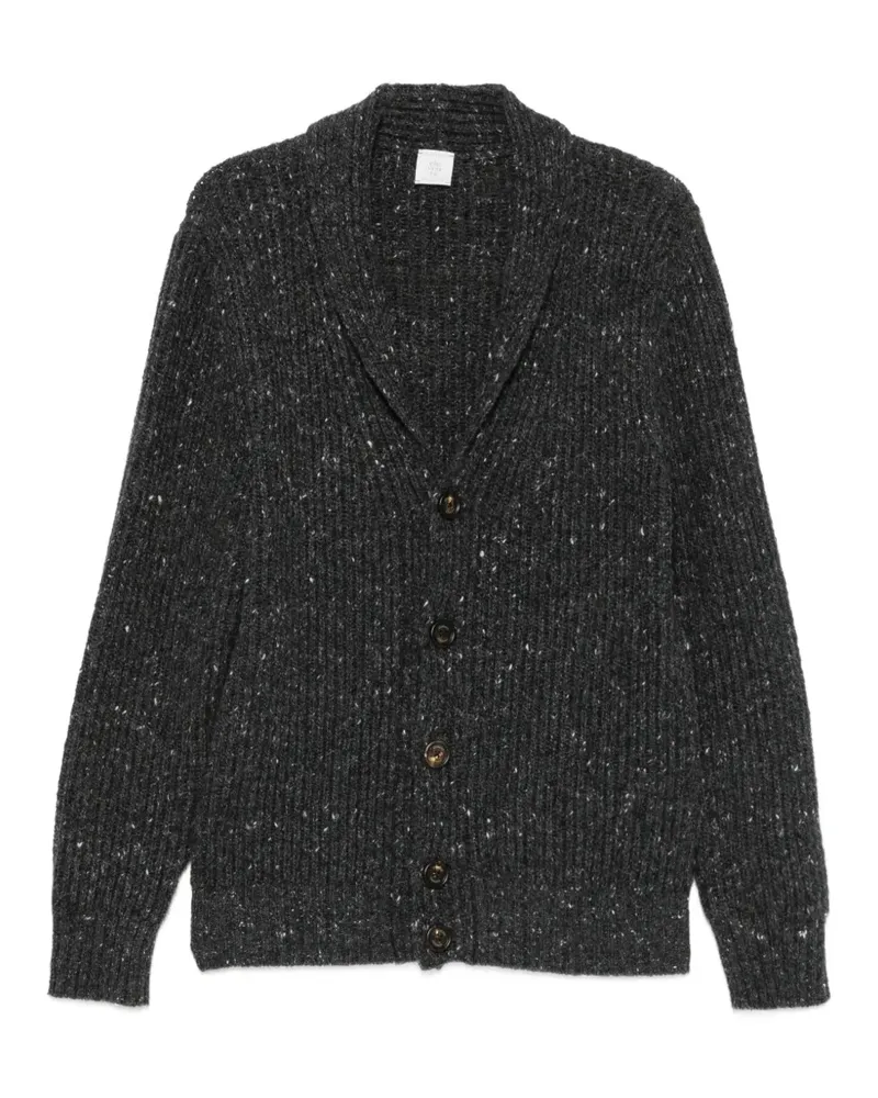 Eleventy Gerippter Cardigan mit Schalkragen - Grau Grau