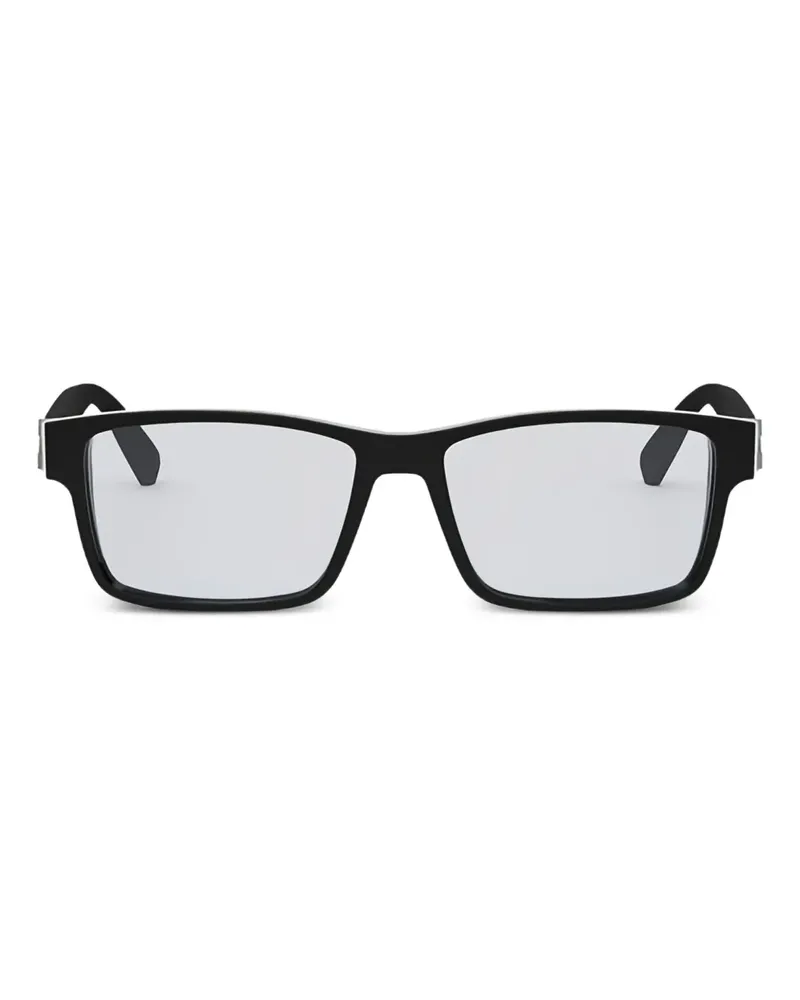 Bulgari Brille mit eckigem Gestell - Schwarz Schwarz
