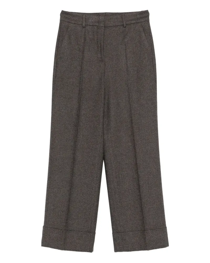 Incotex Plissierte Hose mit Umschlag - Braun Braun