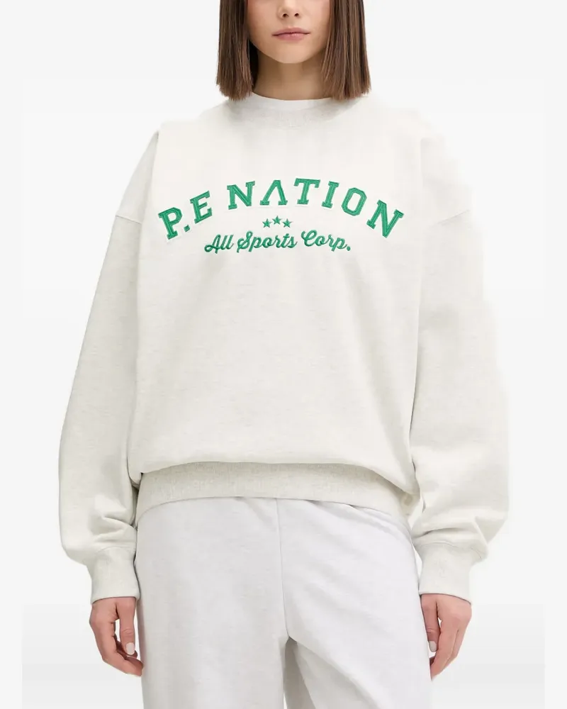 P.E. NATION logo-embroidered sweatshirt - Grau Grau