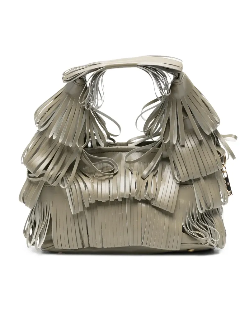 La Milanesa small Capucine fringed tote bag - Grün Grün