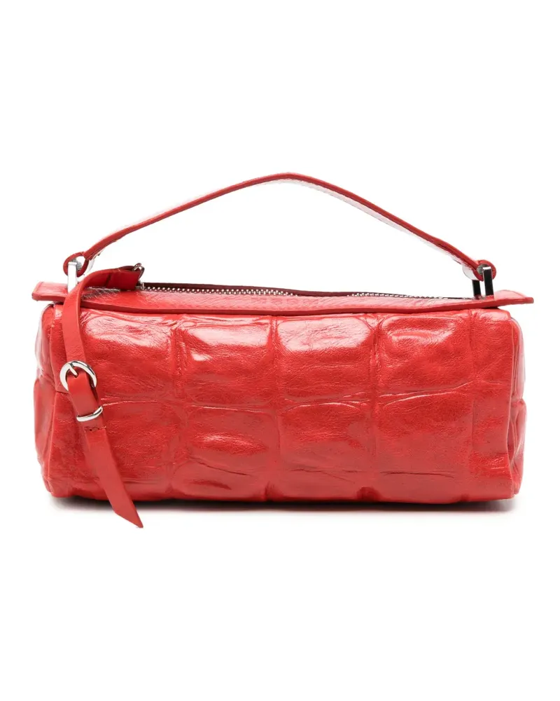 MSGM Tote Bag mit Kroko-Optik - Rot Rot