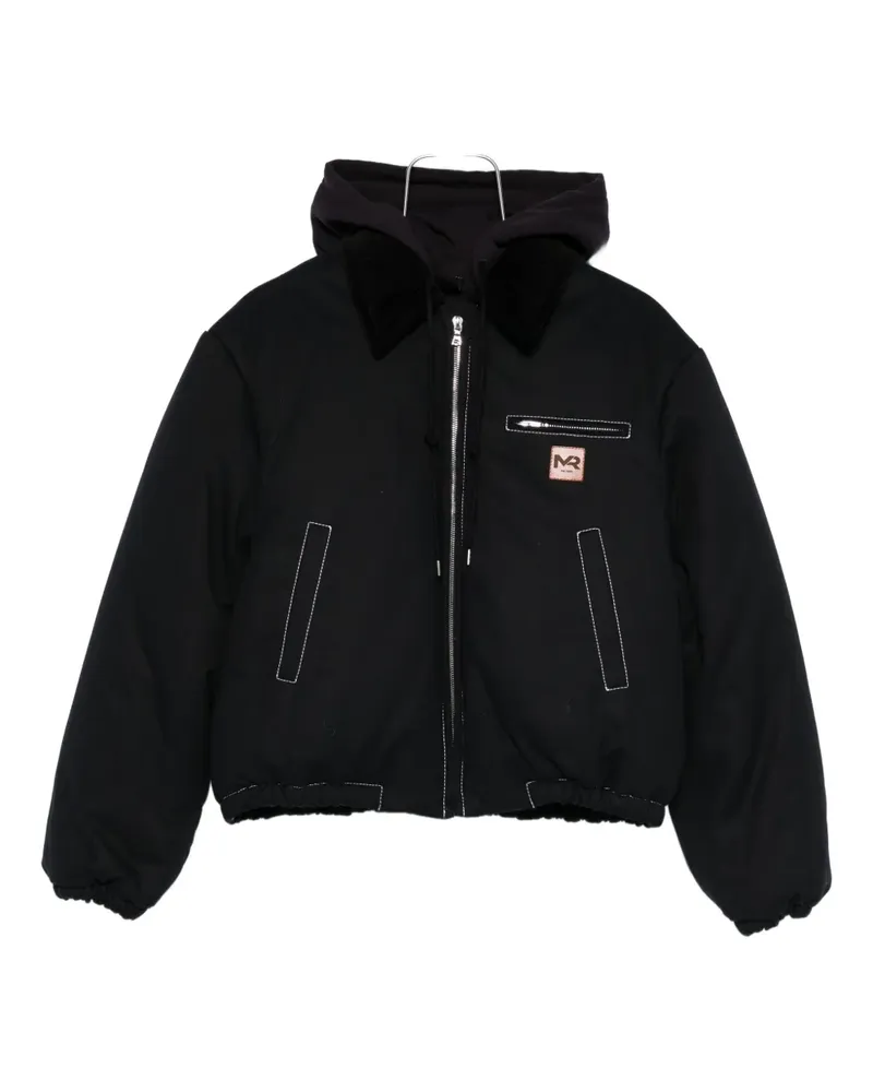 Meryll Rogge Kapuzenmantel mit Kontrasteinsatz - Blau Blau