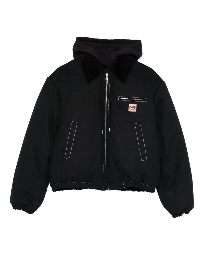 Meryll Rogge Kapuzenmantel mit Kontrasteinsatz - Blau Blau