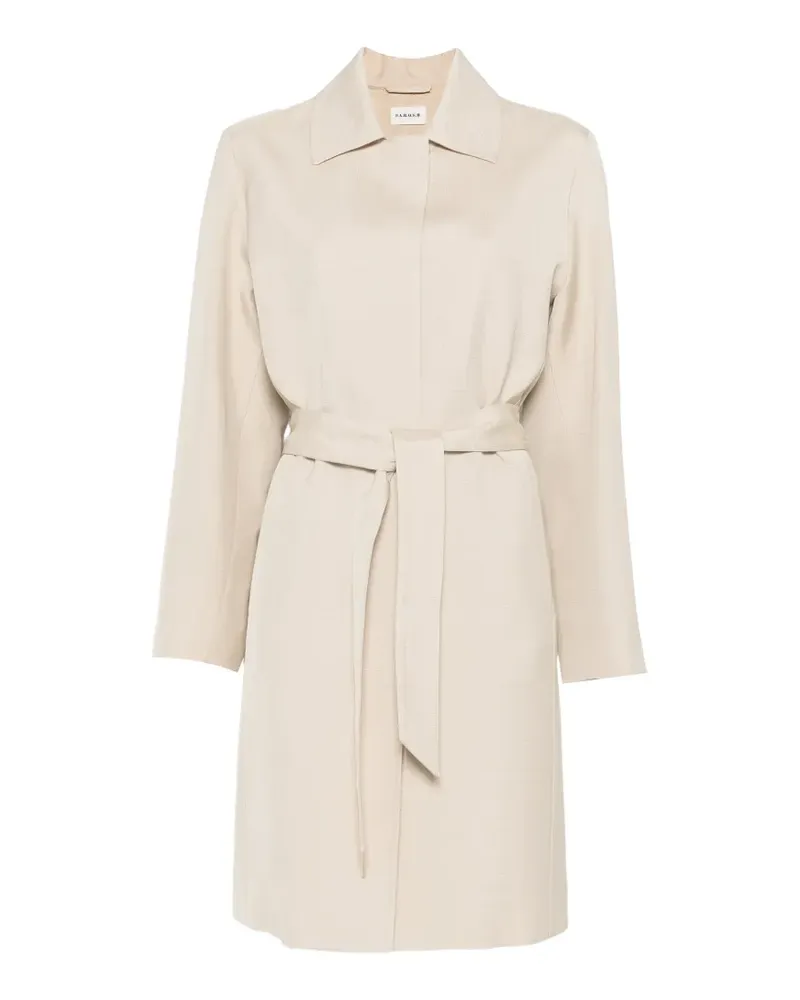 P.A.R.O.S.H. P.A.R.O H. Lange Jacke mit Gürtel - Nude Nude