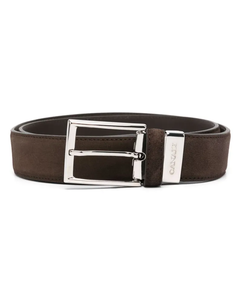 Canali Gürtel aus Wildleder Braun