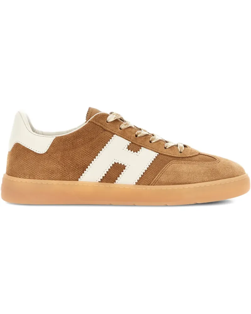 Hogan Cool logo-motif leather low-top sneakers - Braun Braun