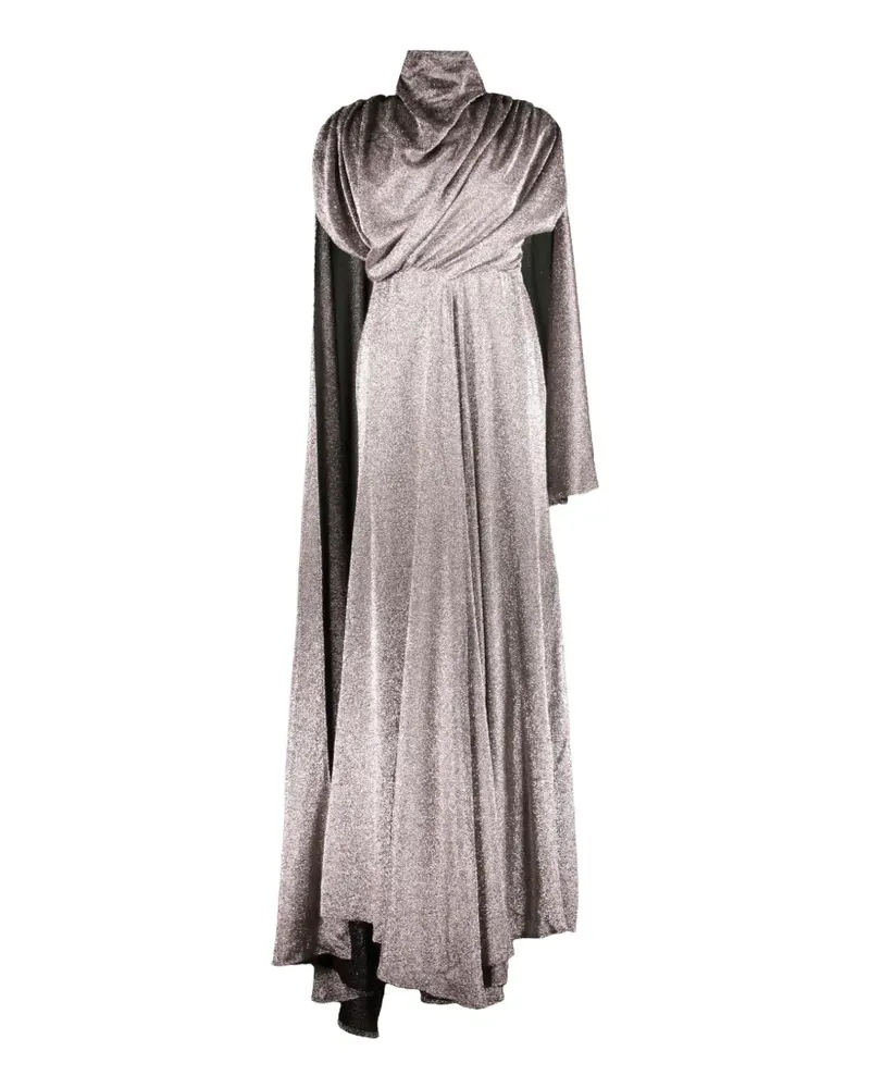 ELLERY metallic gown dress - Silber Silber