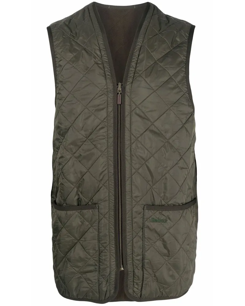 Barbour Gesteppte Weste mit aufgesetzten Taschen - Grün Grün