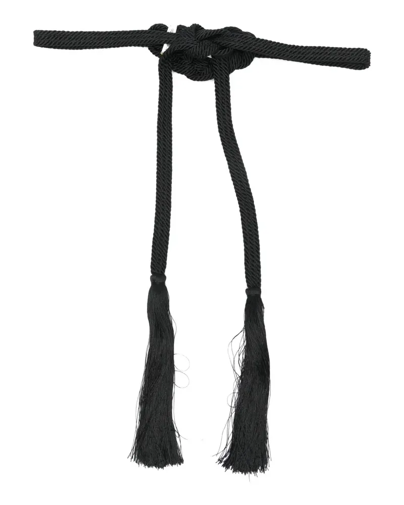forte_forte knotted tassel belt - Schwarz Schwarz