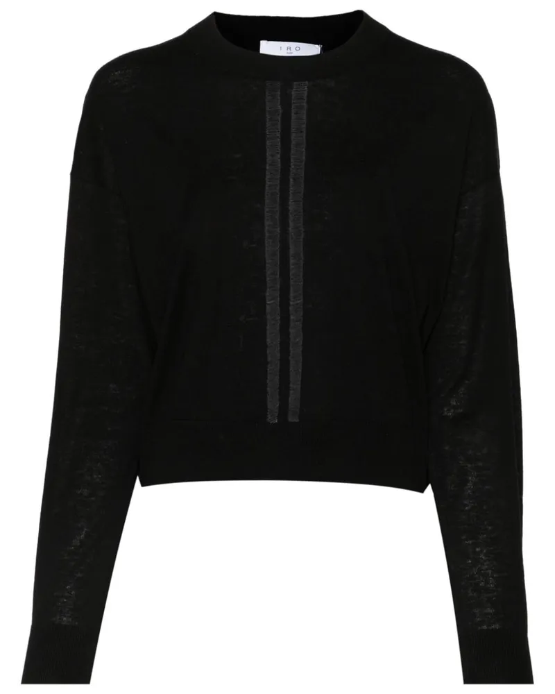 IRO Lova Pullover mit rundem Ausschnitt Schwarz