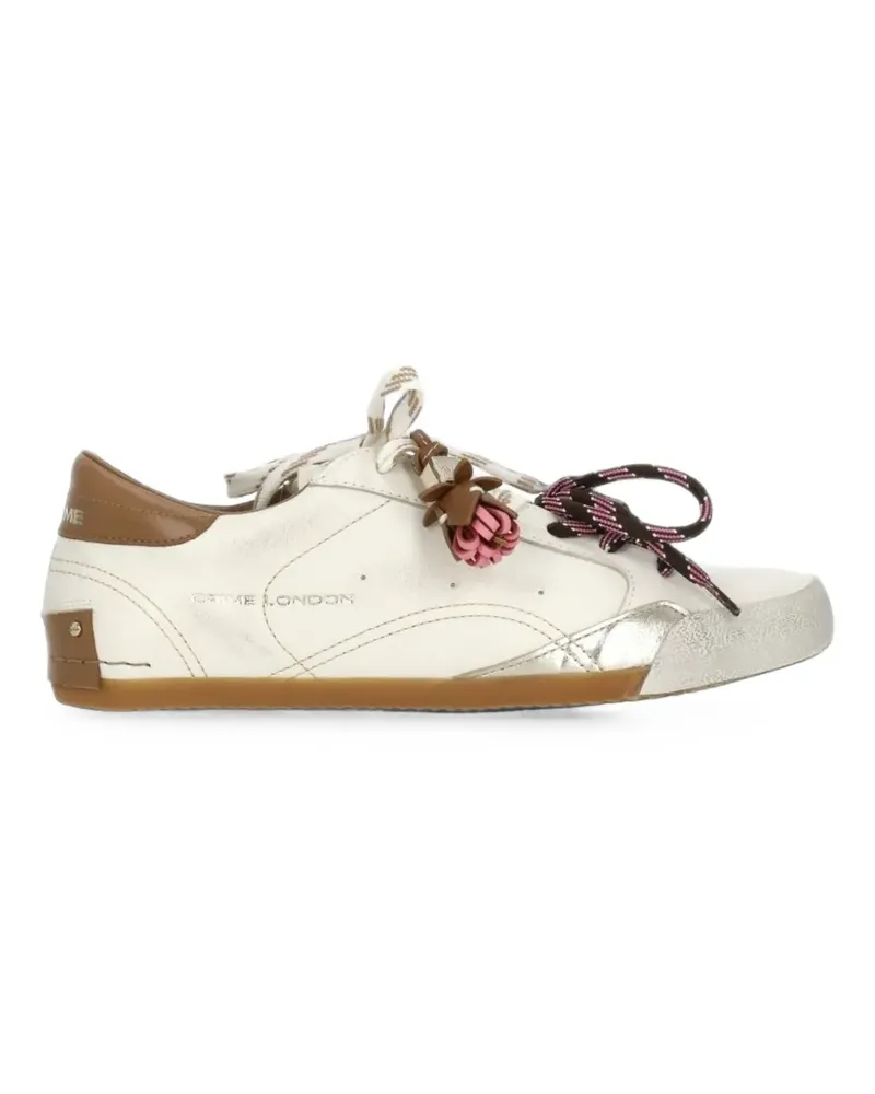 Crime Sneakerina Sneakers aus Leder im Distressed-Look - Weiß Weiß