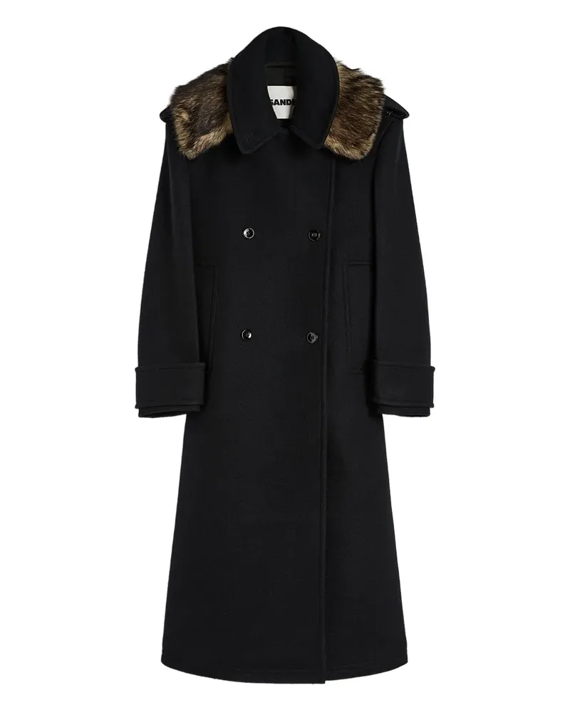 Jil Sander Doppelreihiger Mantel - Schwarz Schwarz