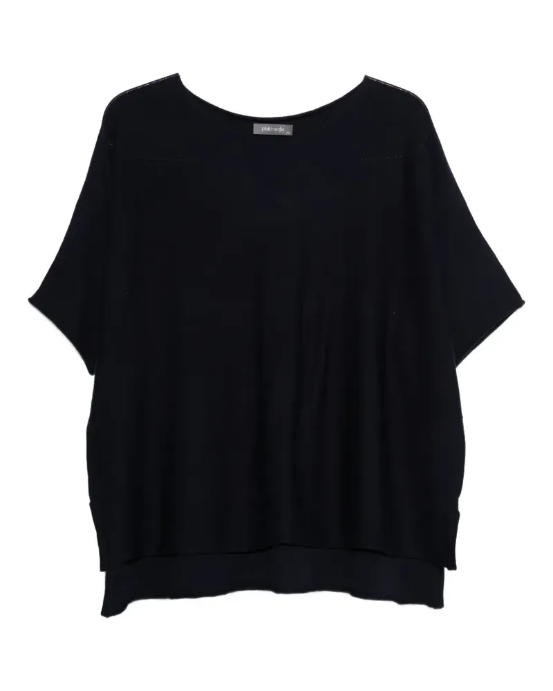 philo-sofie layered short-sleeve shirt - Blau Blau