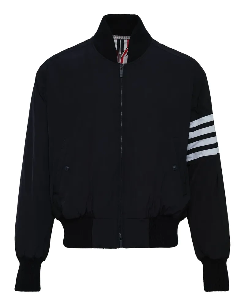 Thom Browne 4-Bar striped-panel bomber jacket - Blau Blau