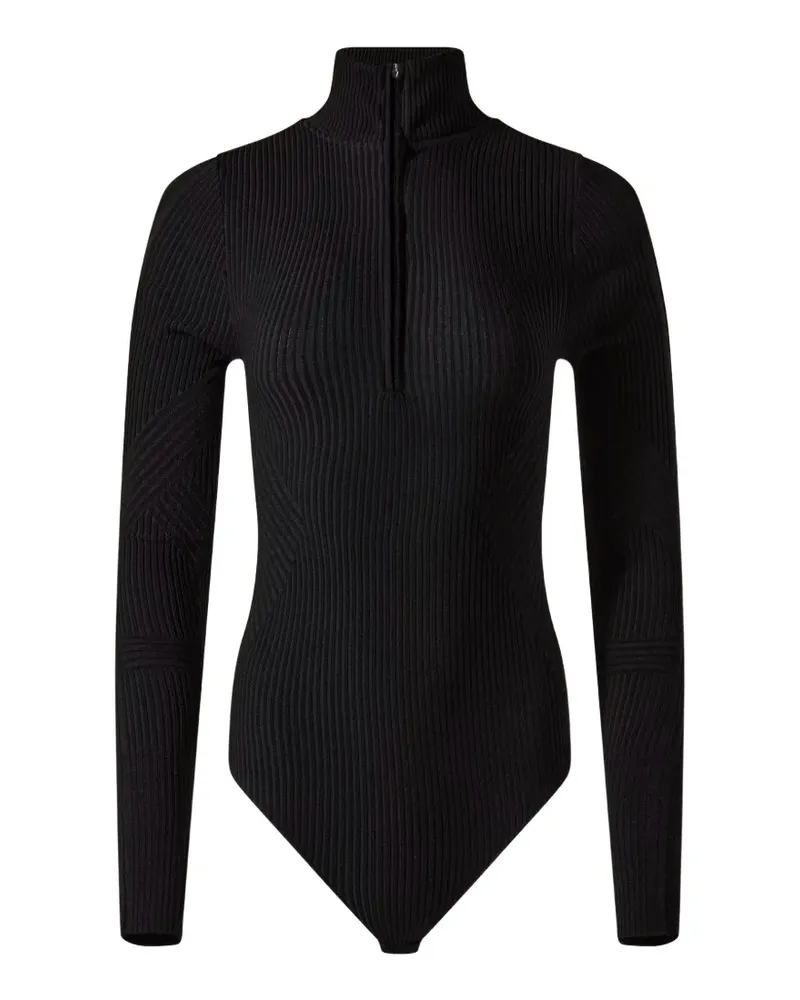 Perfect Moment Baselayer-Body aus Wollgemisch - Schwarz Schwarz