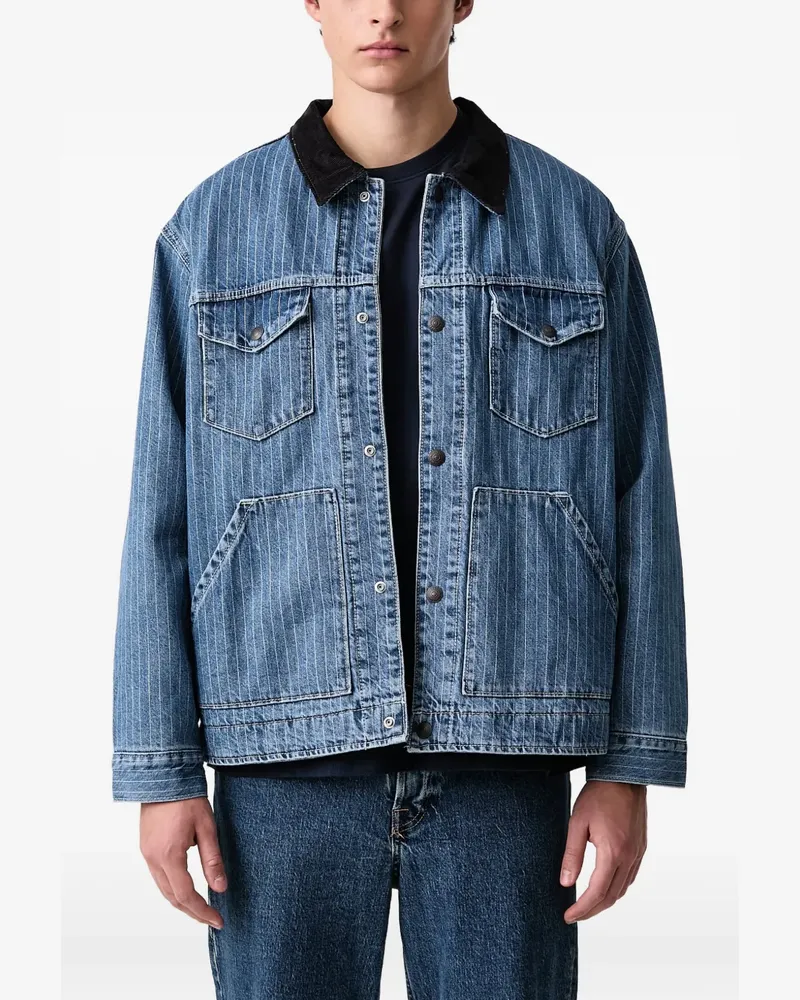 Levi's Munroe Trucker-Jacke mit Cordkragen - Blau Blau