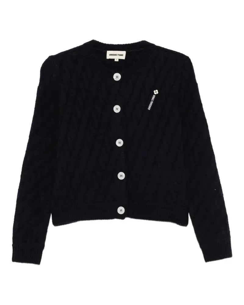 SHUSHU/TONG Cardigan mit Zopfmuster - Blau Blau