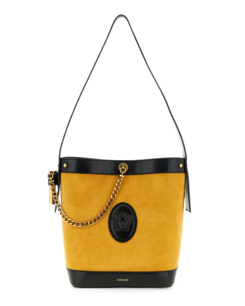 Versace small Pivot Medusa Cameo bucket bag - Gelb Gelb
