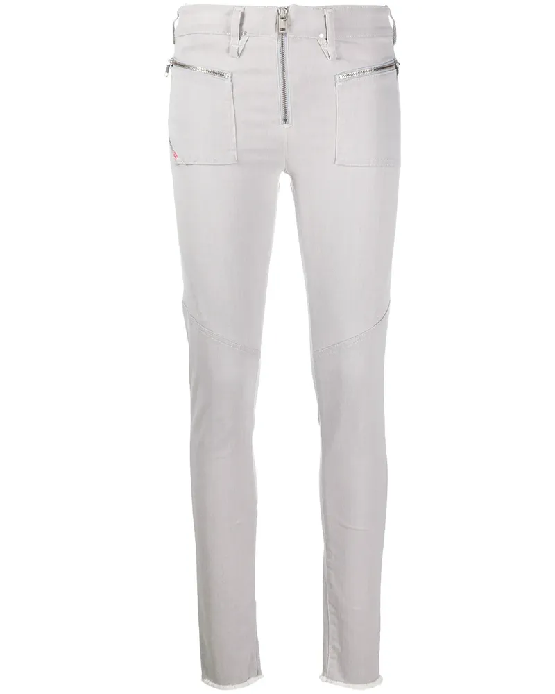 Diesel Slandy' Skinny-Jeans mit hohem Bund - Grau Grau