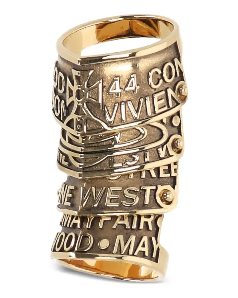 Vivienne Westwood Scharnierringe mit Logo-Gravur - Gold Gold