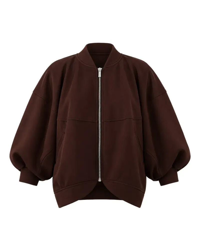 MEIMEIJ pleated puff-sleeve jacket - Braun Braun