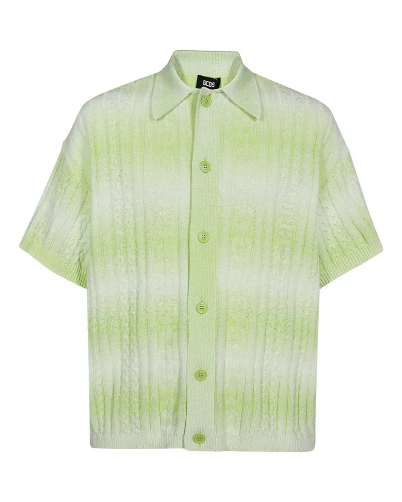 GCDS cable-knit shirt - Grün Grün
