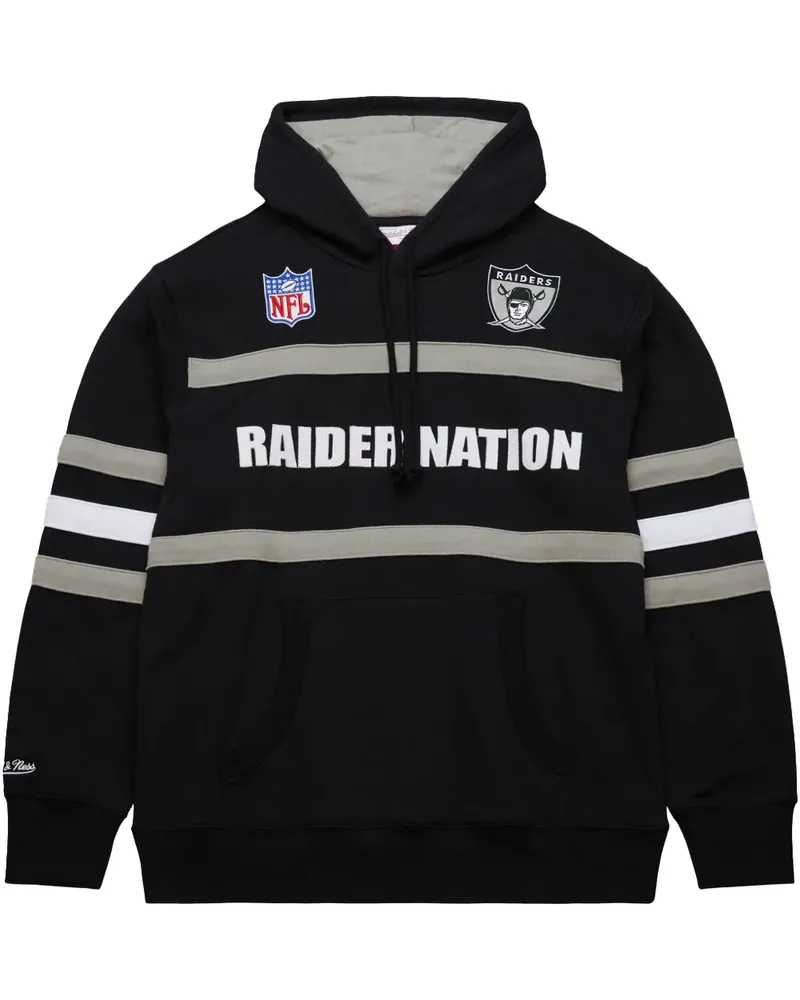 Mitchell & Ness NFL Head Coach Vintage Logo Raiders "Black" Hoodie - Schwarz Schwarz