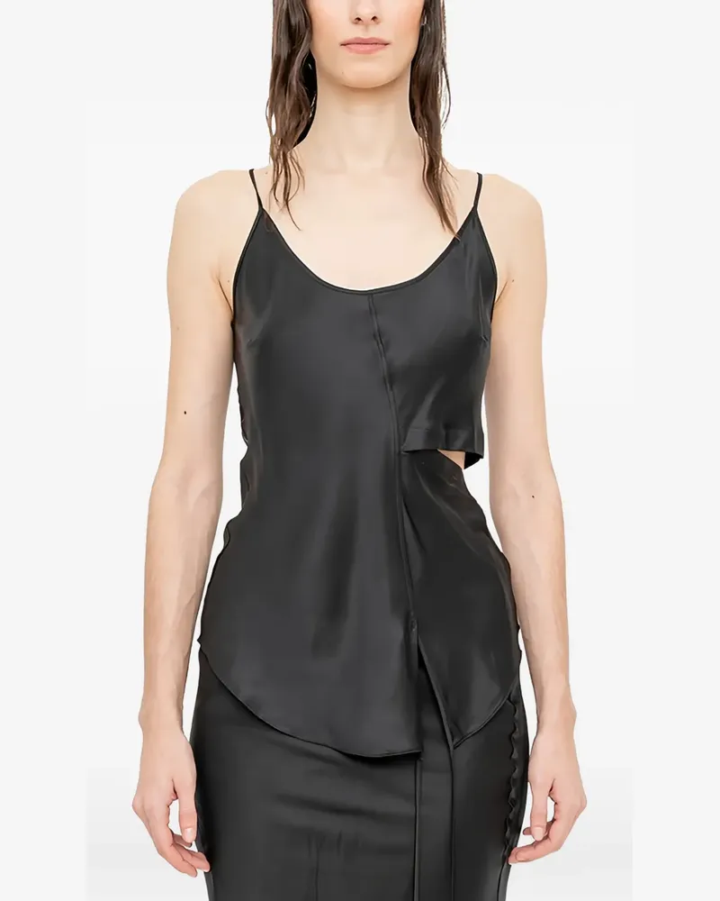 Andrea Ya'aqov Trägershirt mit Cut-Out - Schwarz Schwarz