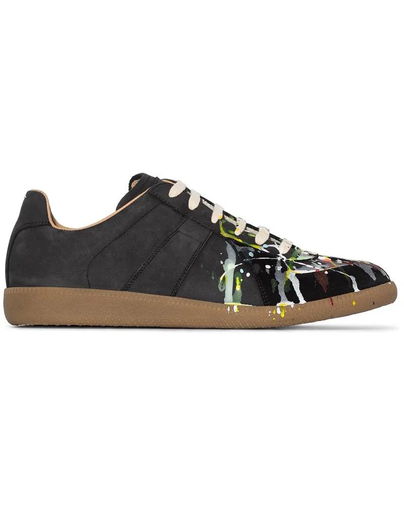Maison Margiela Paint Replica Sneakers - Schwarz Schwarz