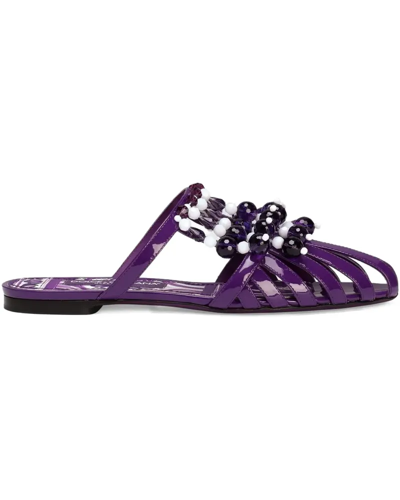 Dolce & Gabbana Sandalen mit Strass - Violett Violett