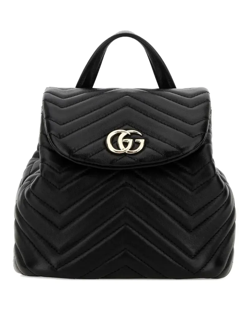 Gucci Mini GG Marmont Rucksack mit Steppung - Schwarz Schwarz
