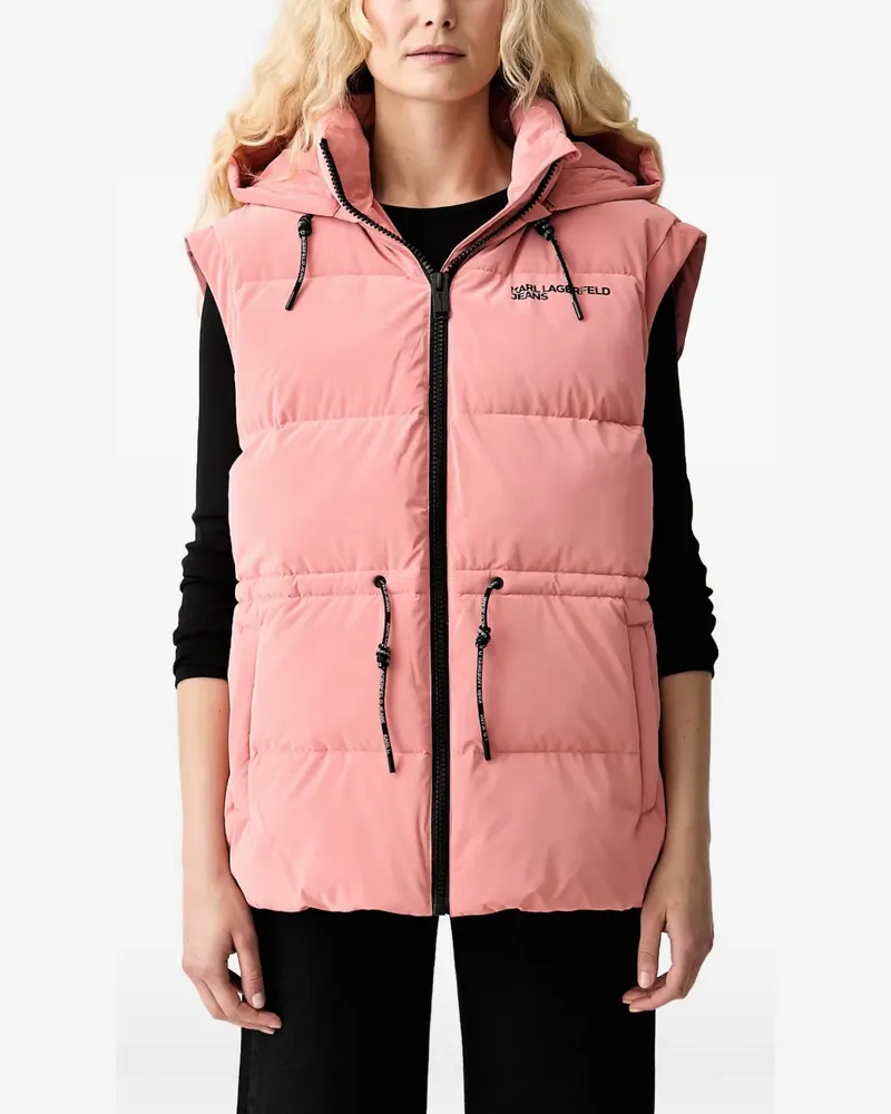 Karl Lagerfeld padded hooded gilet - Rosa Rosa