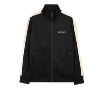 Gestreifte Jacke mit Logo - Schwarz