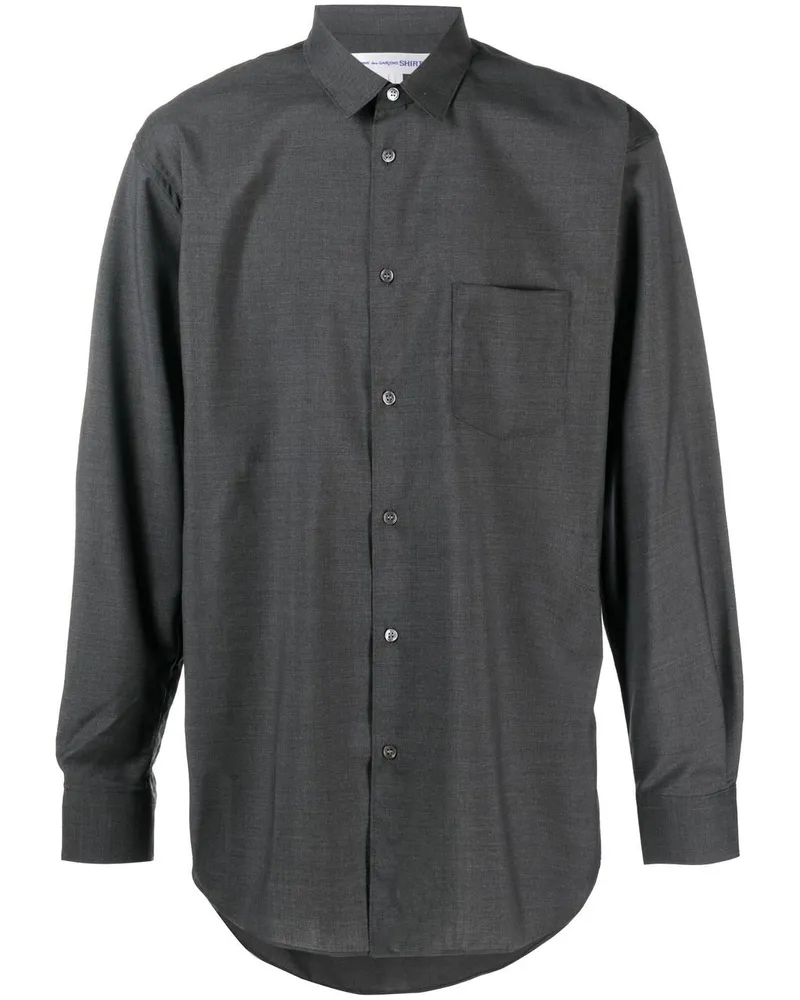 Comme des Garçons Hemd mit aufgesetzter Brusttasche - Grau Grau
