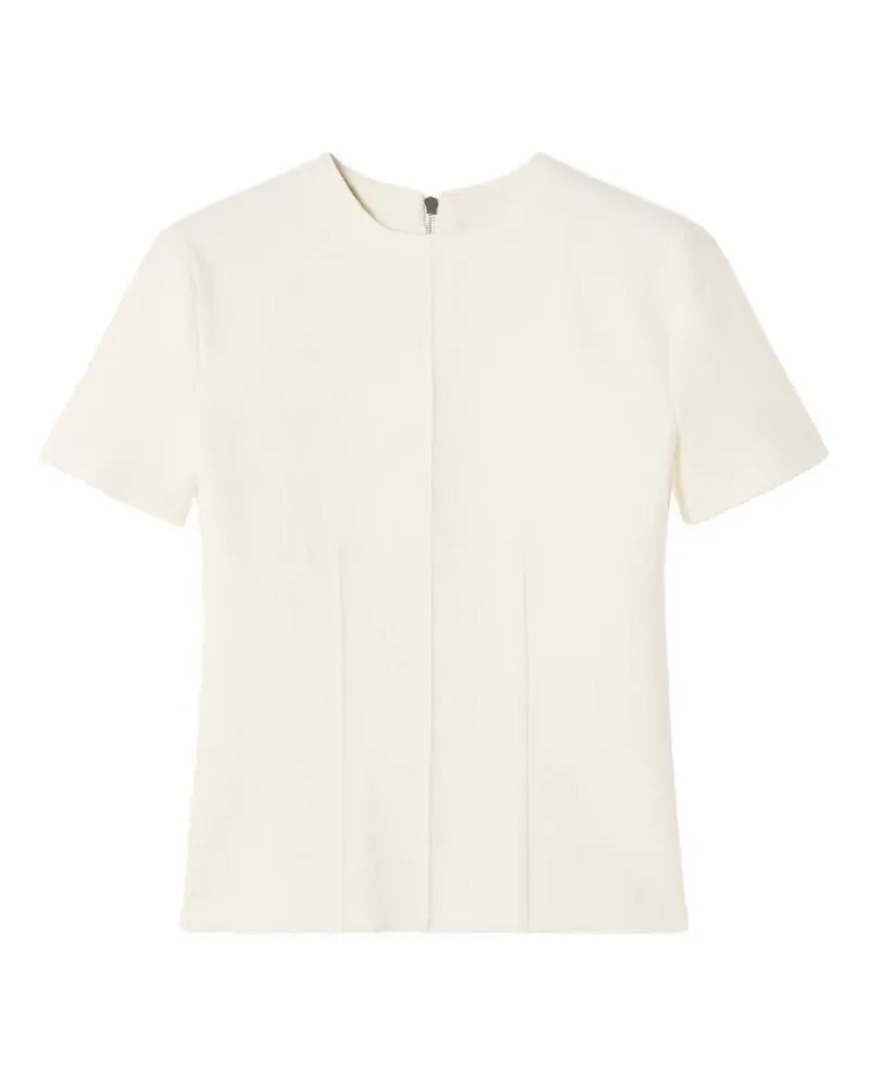 Lanvin Oberteil mit Kontrasteinsätzen - Weiß Weiß