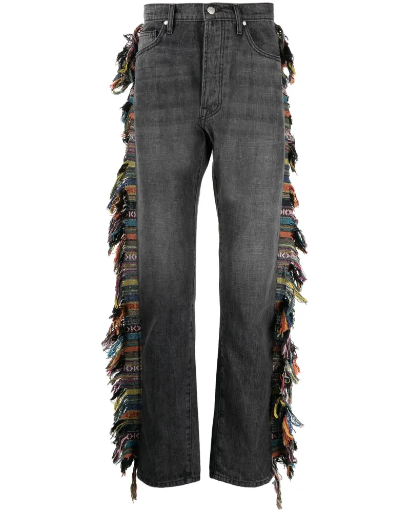 alchemist Jeans mit Fransen - Schwarz Schwarz