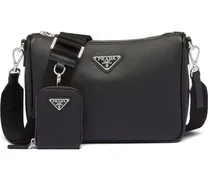 Schultertasche aus Saffiano-Leder - Schwarz