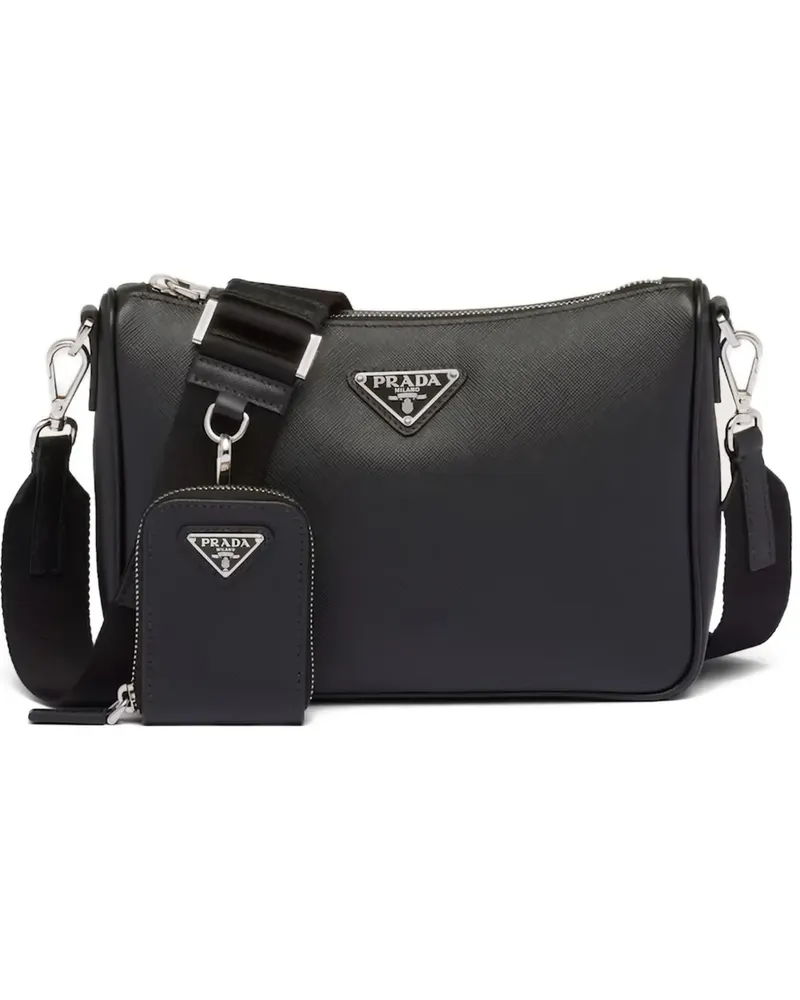 Prada Schultertasche aus Saffiano-Leder - Schwarz Schwarz