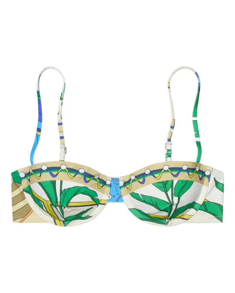 Tory Burch printed bikini top - Nude Nude