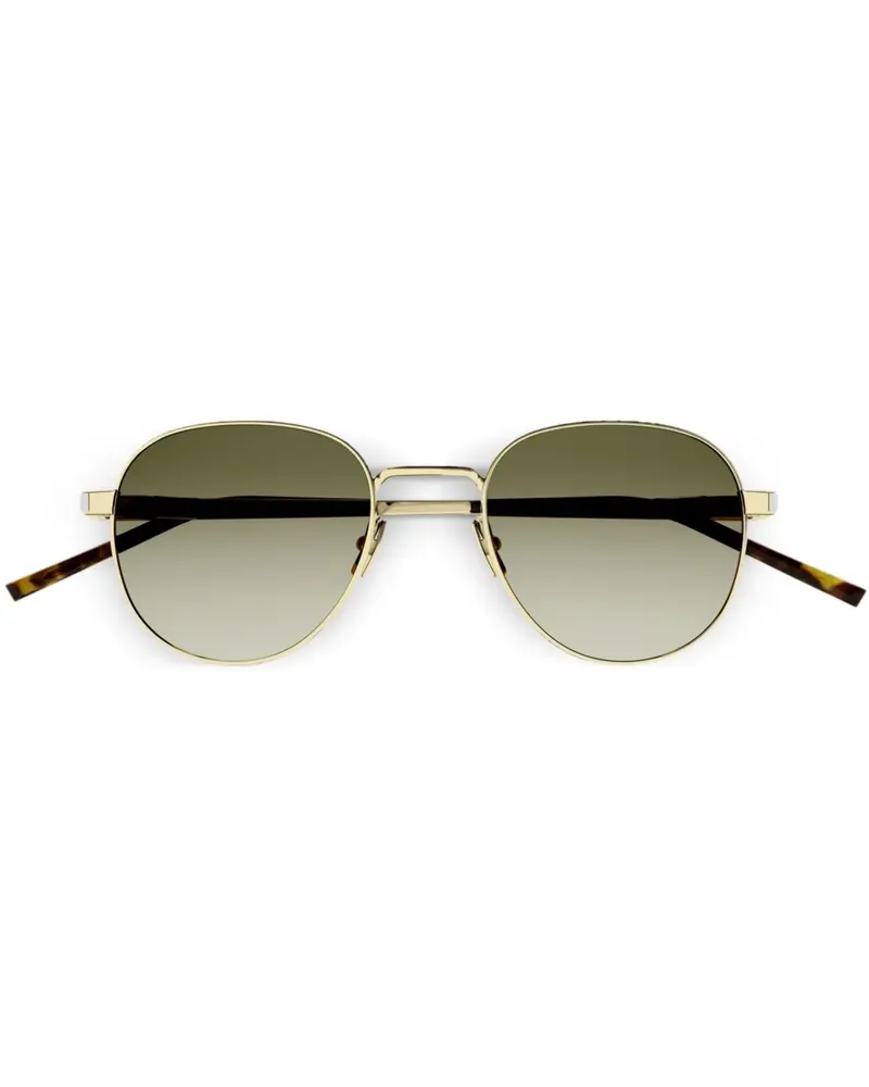 Saint Laurent Sonnenbrille mit Logo-Gravur - Gold Gold