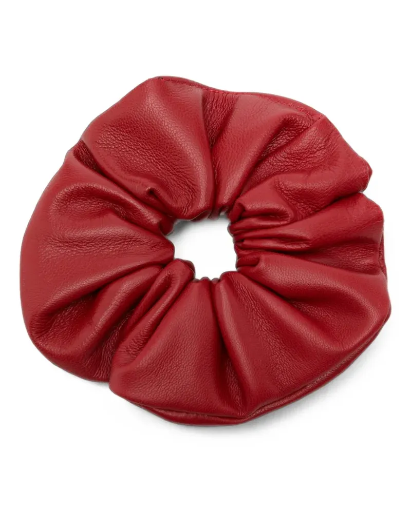 Manokhi Scrunchie aus Leder - Rot Rot
