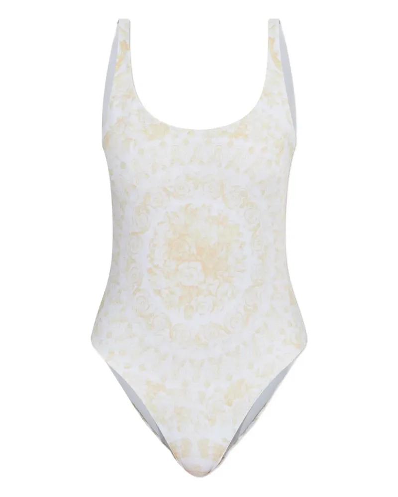 Versace floral-print swimsuit - Weiß Weiß