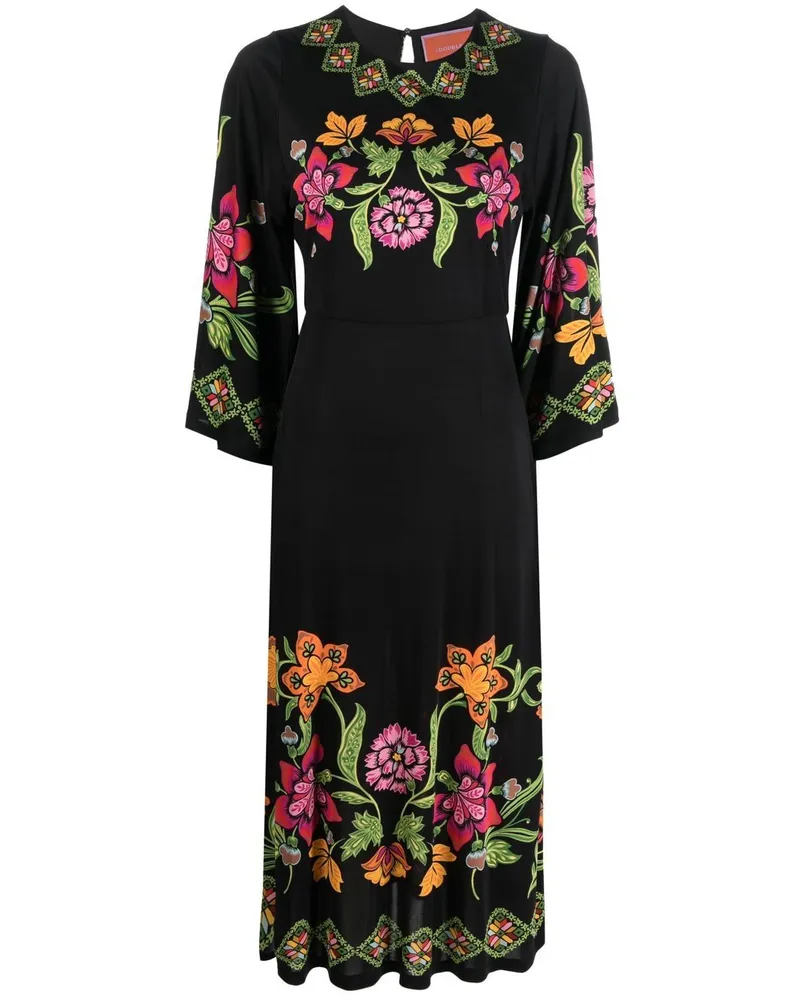 La DoubleJ Sorella Midikleid - Schwarz Schwarz