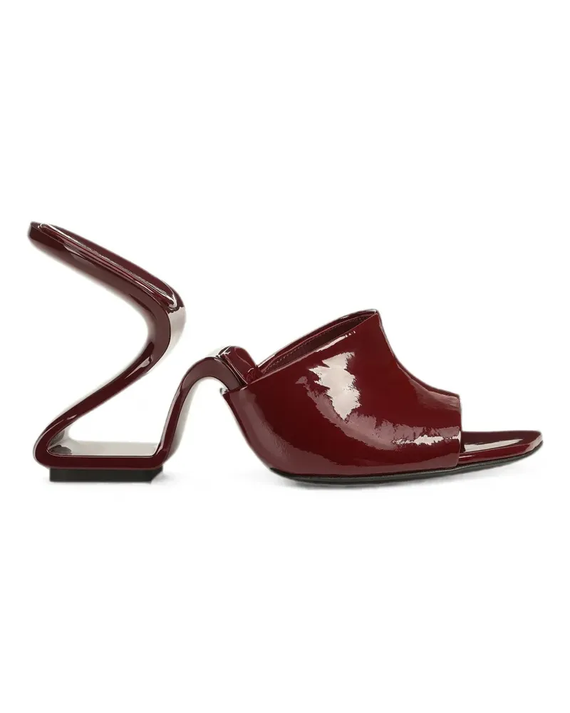 Sergio Rossi Sinuous Mules aus Lackleder - Rot Rot