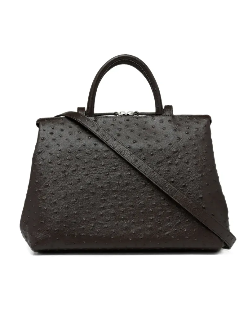 Marsèll 4 Dritta ostrich-effect leather tote bag - Braun Braun