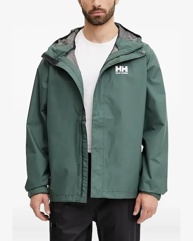 Helly Hansen Kapuzenjacke mit Logo - Grün Grün